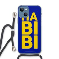 Habibi Blue: iPhone 13 Transparant Hoesje met koord