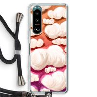 Katoen Wolken: Sony Xperia 5 III Transparant Hoesje met koord