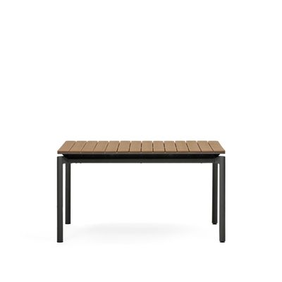 Kave Home Canyelles uitschuifbare tuintafel 140/200x90 cm Zwart