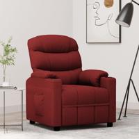 Fauteuil verstelbaar stof wijnrood