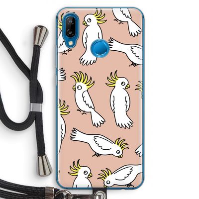 Papegaai: Huawei P20 Lite Transparant Hoesje met koord