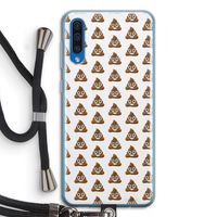 Poop emoji: Samsung Galaxy A50 Transparant Hoesje met koord