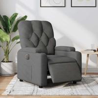 Fauteuil elektrisch verstelbaar stof donkergrijs