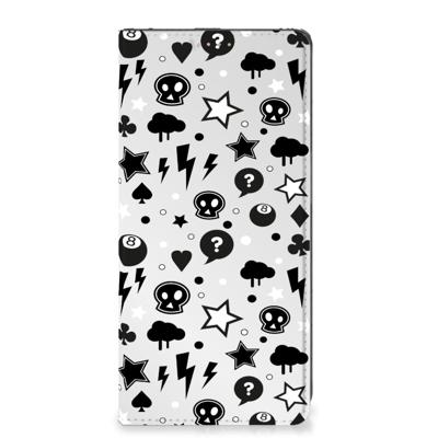 Mobiel BookCase OPPO A54 5G | A74 5G | A93 5G Silver Punk Mobiel BookCase OPPO A54 5G | A74 5G | A93 5G Silver Punk