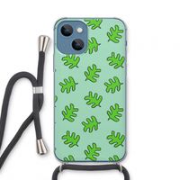 Groene blaadjes: iPhone 13 mini Transparant Hoesje met koord