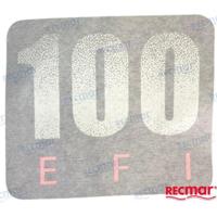 PAF115-09000004-100 - STICKER (VOOR), BOVENKAP F100