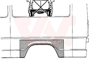 Zijwand VAN WEZEL, Inbouwplaats: Links achter: , u.a. für Mercedes-Benz