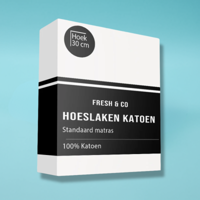 Hoeslaken - Katoen - Verkoelend - 140x200 cm - Keuze Uit Meerdere Kleuren - Fresh and Co - Dekbed-Discounter.nl