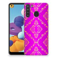 Siliconen Hoesje Samsung Galaxy A21 Barok Roze