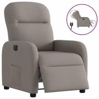 Fauteuil verstelbaar elektrisch stof taupe
