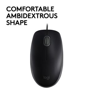 Logitech B110 muis Ambidextrous USB Type-A Optisch 1000 DPI