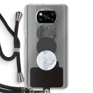 Marmeren cirkels: Xiaomi Poco X3 Pro Transparant Hoesje met koord
