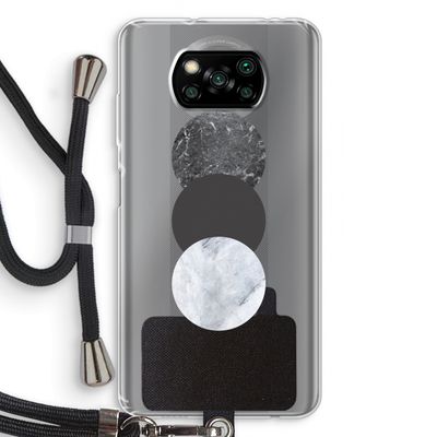 Marmeren cirkels: Xiaomi Poco X3 Pro Transparant Hoesje met koord
