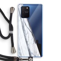 Gestreepte marmer: Samsung Galaxy Note 10 Lite Transparant Hoesje met koord