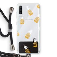 Ananasjes: Samsung Galaxy A70 Transparant Hoesje met koord Ananasjes: Samsung Galaxy A70 Transparant Hoesje met koord
