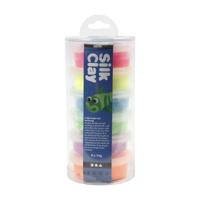 Silk Clay neon kleuren, 6x14gr.