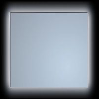 Spiegel Sanicare Q-Mirrors 85x70 cm Vierkant Met Rondom LED Cold White, Omlijsting Mat Zwart incl. ophangmateriaal Zonder Schakelaar - thumbnail