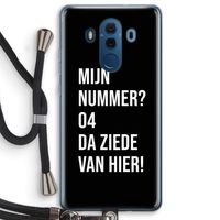 Da ziede van hier - Zwart: Huawei Mate 10 Pro Transparant Hoesje met koord