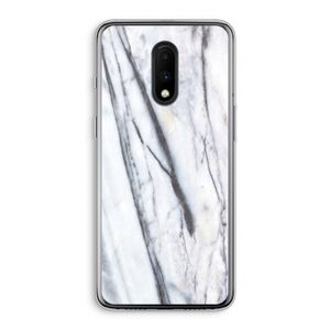 Gestreepte marmer: OnePlus 7 Transparant Hoesje