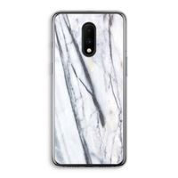Gestreepte marmer: OnePlus 7 Transparant Hoesje