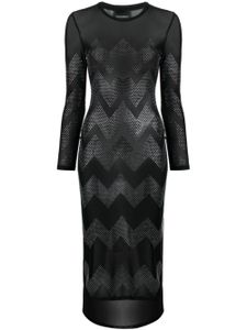 Cynthia Rowley robe Aaliyah à ornements en cristal - Noir