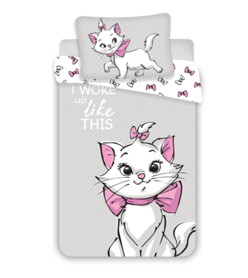 Disney Aristocats peuterdekbedovertrek - 100 x 135 cm - grijs - Katoen