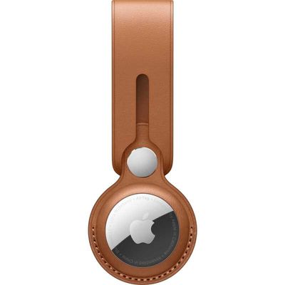 Leren AirTag-hanger - Zadelbruin Hoesje