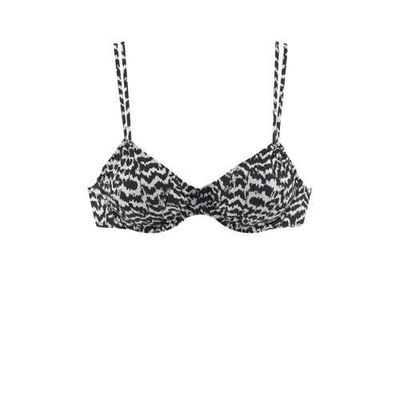Lascana beugel bikinitop met all over print zwart/wit