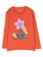 Stella McCartney Kids t-shirt en coton à fleurs - Orange - thumbnail