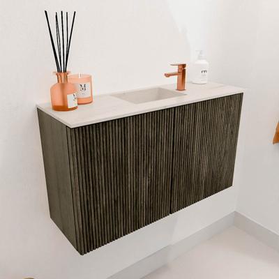 Toiletmeubel Mondiaz Joya Dlux | 70 cm | Meubelkleur Shadow | Faye wastafel Meli Wasbak Midden | 1 kraangat