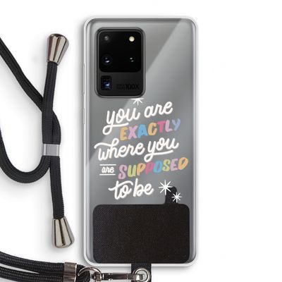 Right Place: Samsung Galaxy S20 Ultra Transparant Hoesje met koord