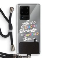 Right Place: Samsung Galaxy S20 Ultra Transparant Hoesje met koord