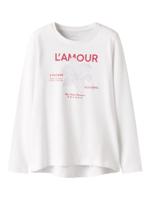 Name it wintershirt meisjes - wit - NkfViolet - loose fit