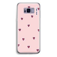 Hartjes: Samsung Galaxy S8 Transparant Hoesje Hartjes: Samsung Galaxy S8 Transparant Hoesje