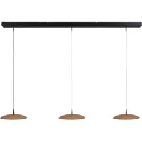 Masterlight 3-lichts hanglampScala 130cm zwart met goud Ø 25cm - 2191-05-02-130-3-25