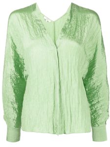 Vince blouse froissée à col v - Vert