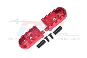 GPM - Aluminium 7075-T6 Motorcycle Foot Pegs Set - Rood - Losi 1/4 Promoto-MX