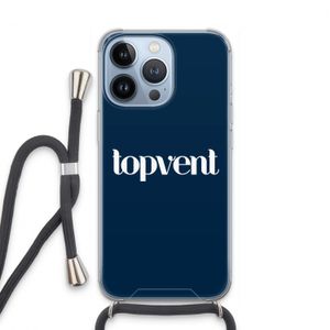 Topvent Navy: iPhone 13 Pro Transparant Hoesje met koord