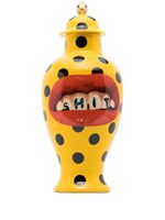 Seletti vase en céramique Toiletpaper à pois - Jaune - thumbnail