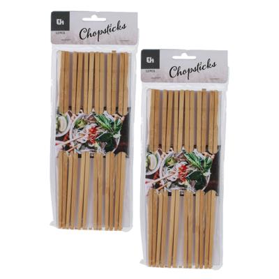 Sushi eetstokjes/chopsticks - 48x paar - bamboe hout naturel - Chinees/japans