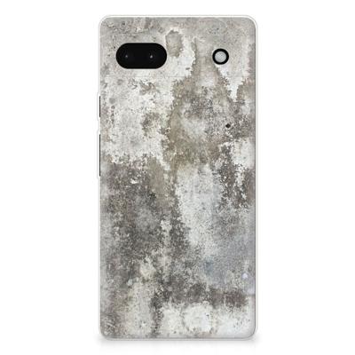 Google Pixel 6A | TPU | Siliconen hoesje | Beton Print