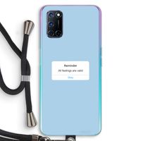 Reminder: Oppo A72 Transparant Hoesje met koord