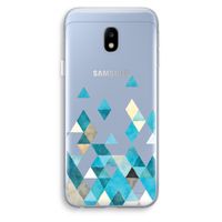 Gekleurde driehoekjes blauw: Samsung Galaxy J3 (2017) Transparant Hoesje