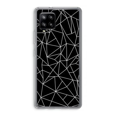 Geometrische lijnen wit: Samsung Galaxy A42 5G Transparant Hoesje