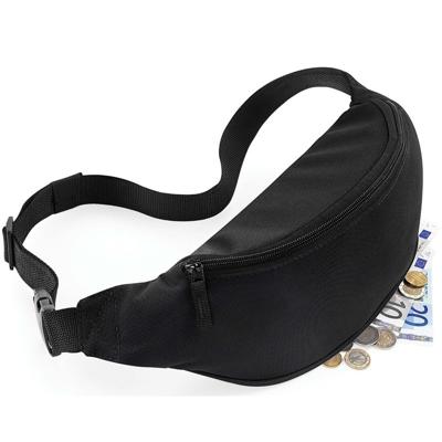 Heuptasje/buideltasje - 1x - zwart - 38 cm - festivaltasjes - Reis/vakantie/wandel tasje