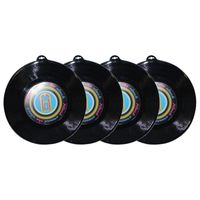 4x Plastic LP muziek gramofoon plaat 48 cm   -