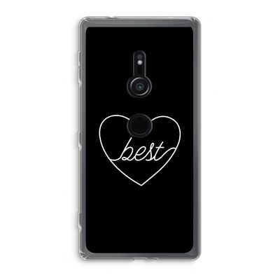 Best heart black: Sony Xperia XZ2 Transparant Hoesje