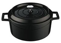 LAVA Trendy Braadpan rond - Ø240mm - 4.49Ltr - Zwart/Zwart LAVA Trendy Braadpan rond - Ø240mm - 4.49Ltr - Zwart/Zwart
