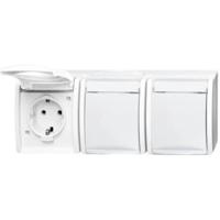 ABB 2CKA002084A0716 Geaard stopcontact IP44 Zuiver wit (RAL 9010), Wit