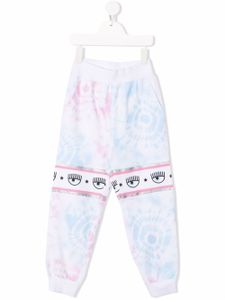 Chiara Ferragni Kids pantalon de jogging à imprimé tie dye - Bleu